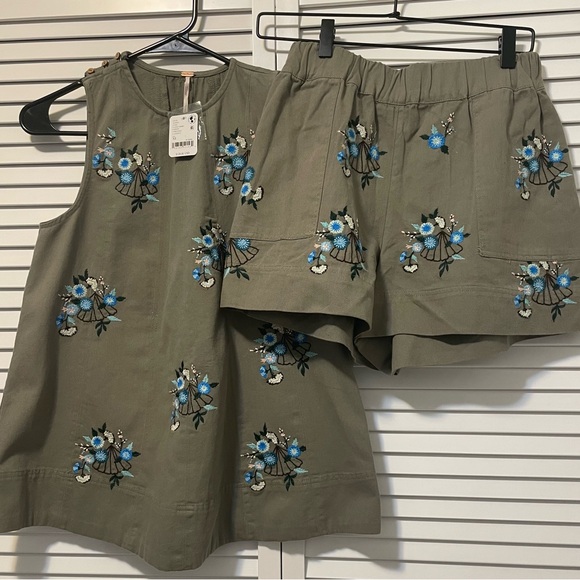 NWT Free People Strata Embroidered Set - Picture 5 of 6